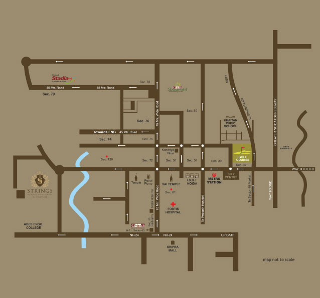 Civitech Strings  location map